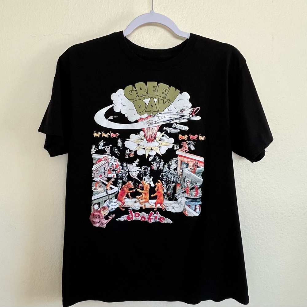 Green Day dookie Album Cover Graphics Black T-Shirt Size Medium